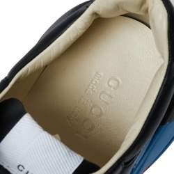 Pre Owned حذاء رياضى غوتشى منخفض من أعلى ريثون ويب جلد أسود مقاس 42 