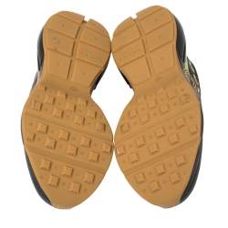 Pre Owned حذاء رياضى غوتشى شعار غوتشى ريثون جلد أسود مقاس 41