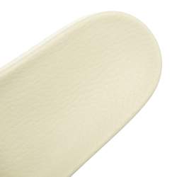 Gucci White Rubber Logo Pursuit Slide Sandals Size 41