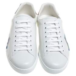 Pre Owned Gucci White Leather Ace Loved Low Top Sneakers Size 41