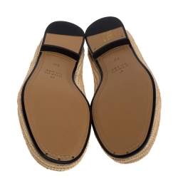 مملوكة مسبقًا حذاء لوفرز سليب أون غوتشي جوردان هورسبيت رافية بيج مقاس 41.5