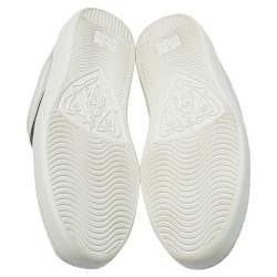 Gucci White Leather Ace Web Low Top Sneakers Size 40