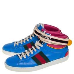 Gucci Multicolor Leather Ace High Top Sneakers Size 41