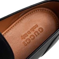 مملوكة مسبقًا Gucci Black Leather Jordaan Loafers Size 46