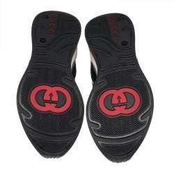 مملوكة مسبقًا حذاء رياضي غوتشي ألتراسبيس شبكة وجلد نقشة السحلية برباط مقاس 42.5