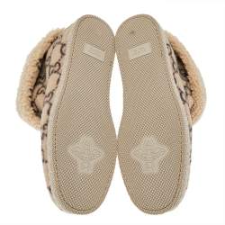 Gucci Beige GG Wool Horsebit Ankle Boots Size 42.5