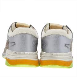 Gucci Multicolor Leather And Mesh Ultrapace Lace Up Sneakers Size 44