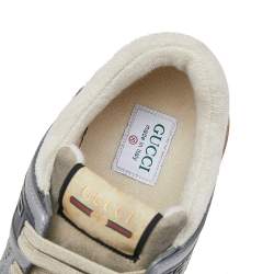 Gucci Multicolor Leather And Mesh Ultrapace Lace Up Sneakers Size 44