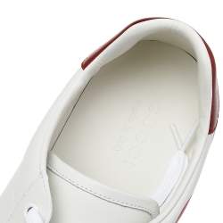 Gucci White Leather Interlocking G Ace Lace Up Sneakers Size 43.5