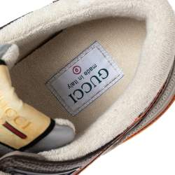 مملوكة مسبقًا حذاء رياضي غوتشي ألتراباس شبك وجلد وسويدي متعدد الألوان منخفض من أعلى مقاس 43