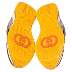 مملوكة مسبقًا حذاء رياضي غوتشي ألتراباس شبك وجلد وسويدي متعدد الألوان منخفض من أعلى مقاس 43