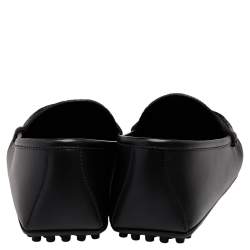 مملوكة مسبقًا حذاء لوفرز غوتشي بيني جلد غوتشيسيما أسود مقاس 40