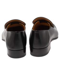 Pre Owned Gucci Black Leather Horsebit Loafer Size 43.5