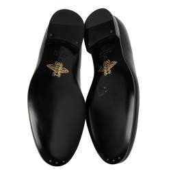 مم لوكة مسبقًا حذاء لوفرز غوتشي سليب أون جلد أسود بشراشيب مقاس 45