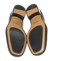 Pre Owned Gucci Black Leather Brixton Collapsible Loafers Size 43