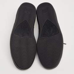 مملوكة مسبقًا حذاء رياضي غوتشي أيس جلد أسود بعنق منخفض شريط ويب مطرز نحلة مقاس 40 