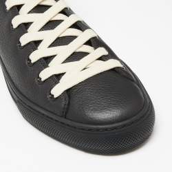 Gucci Black Leather High-Top Sneakers Size 40