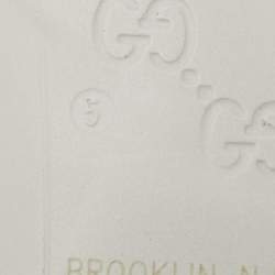 Pre Owned Gucci White Leather Metallic Stars Ace Low-Top Sneakers Size 39