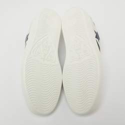 Pre Owned Gucci White Leather Metallic Stars Ace Low-Top Sneakers Size 39