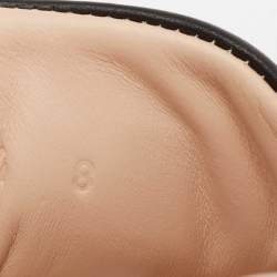 Pre Owned حذاء رياضي غوتشي إيس جلد نقشة الثعبان أسود بعنق منخفض مقاس 42