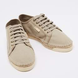 مملوكة مسبقًا حذاء رياضي غوتشي إيفسا إسبادريل  كانفاس أخضر برباط مقاس 45.5