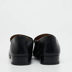 مملوكة مسبقًا Gucci Black Leather Jordaan Horsebit Loafers Size 43