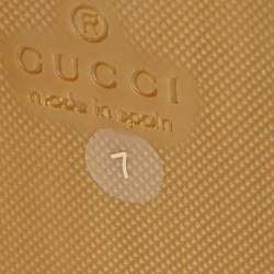 Gucci Blue  GG Canvas And Leather Slip On Espadrille Flats Size 41