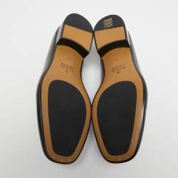 Pre Owned Gucci Black Leather Jordaan Horsebit Slip On Loafers Size 43