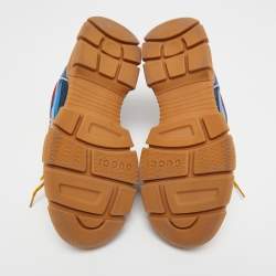 Gucci Multicolor Canvas and Leather Flashtrek Sneakers Size 42