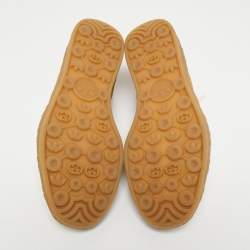 Pre Owned Gucci X Adidas Brown Canvas Gazelle Sneaker Size 42.5