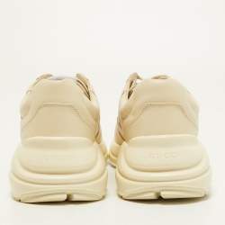 Pre Owned Gucci x The North Face Cream Leather Rhyton Sneakers Size 43