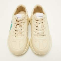 Pre Owned Gucci x The North Face Cream Leather Rhyton Sneakers Size 43