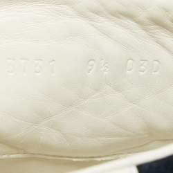 Gucci Navy Blue/White Suede and Leather CC Low Top Sneakers Size 43.5