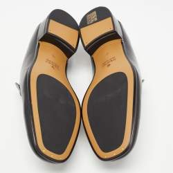 Pre Owned Gucci Black Leather Jordaan Loafers Size 43