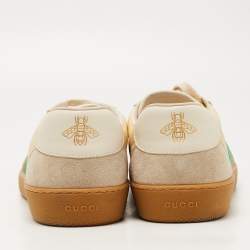 Pre Owned Gucci Tricolor Leather and Suede G74 Sneakers Size 46