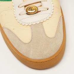 Pre Owned Gucci Tricolor Leather and Suede G74 Sneakers Size 46