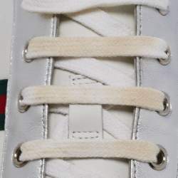 Gucci Tricolor Leather ACE Web Low Top Sneakers Size 46