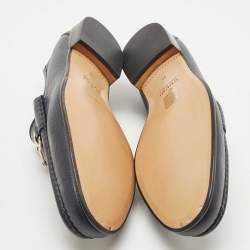 Pre Owned Gucci Navy Blue Leather Horsebit 1953 Loafers Size 45
