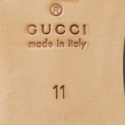 Pre Owned Gucci Navy Blue Leather Horsebit 1953 Loafers Size 45