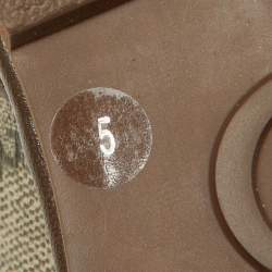 Pre Owned Gucci Brown/Beige GG Supreme Canvas Slides Size 39