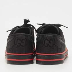 Gucci Black Canvas Tennis 1977 Low Top Sneakers Size 43