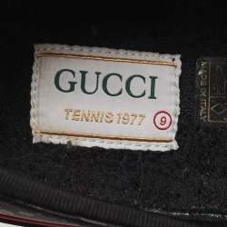 Gucci Black Canvas Tennis 1977 Low Top Sneakers Size 43
