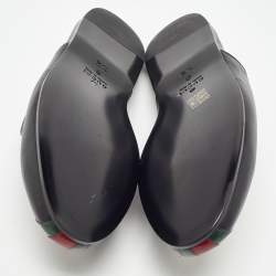 Gucci Black Leather NY Yankees Flat Mules Size 44.5