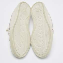 Pre Owned Gucci Beige GG Canvas and Leather Low Top Sneakers Size 42