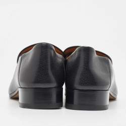 Pre Owned Gucci Black Leather Jordaan Loafers Size 44