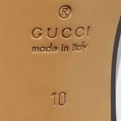 Pre Owned Gucci Black Leather Jordaan Loafers Size 44