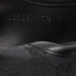 Gucci Black GG Canvas and Leather Low Top Sneakers Size 41.5
