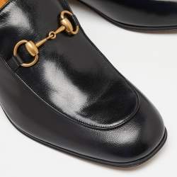 Gucci Black Leather Horsebit Loafers Size 43.5 