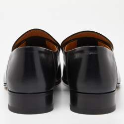 Gucci Black Leather Horsebit Loafers Size 43.5 
