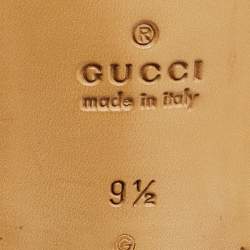 Pre Owned حذاء لوفرز غوتشي كارا جلد أسود مقاس 43.5